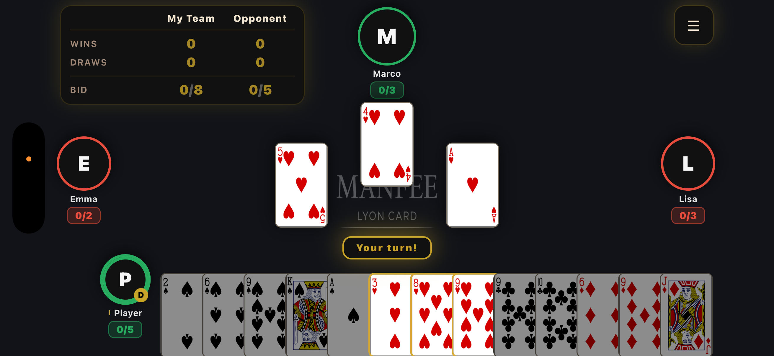 Manfee Lyon Card — Gameplay